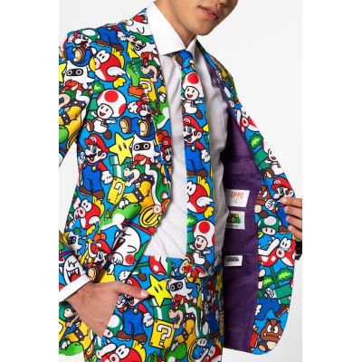 OPPOSUITS Garnitur męski z krawatem, Super Mario, kolorowy, wesoły | Sklep GriShop.eu | Strona główna