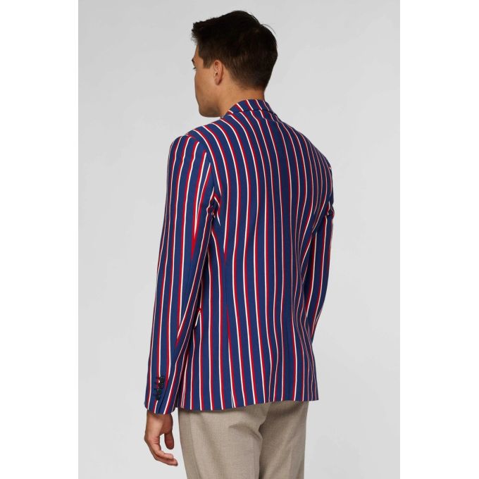 OPPOSUITS Marynarka męska granatowa w paski, kolorowa, CHEER STRIPES, kolorowa podszewka | Sklep GriShop.eu | Marynarki