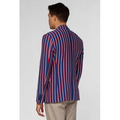 OPPOSUITS Marynarka męska granatowa w paski, kolorowa, CHEER STRIPES, kolorowa podszewka | Sklep GriShop.eu | Marynarki