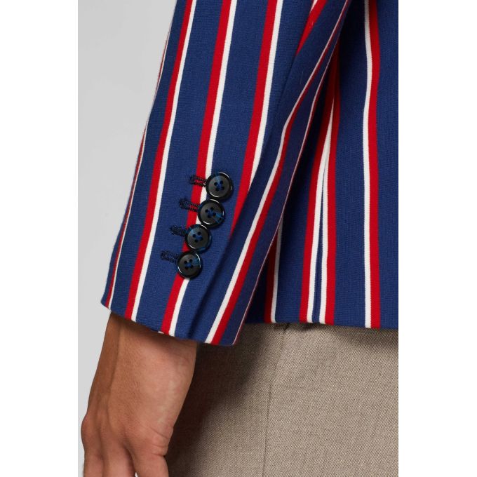 OPPOSUITS Marynarka męska granatowa w paski, kolorowa, CHEER STRIPES, kolorowa podszewka | Sklep GriShop.eu | Marynarki