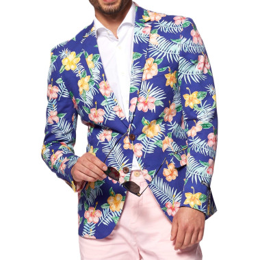 OPPOSUITS Marynarka męska kolorowa, FLOWERS, wesoła, kwiaty, tropikalna