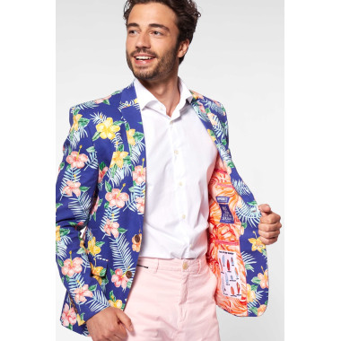 OPPOSUITS Marynarka męska kolorowa, FLOWERS, wesoła, kwiaty, tropikalna