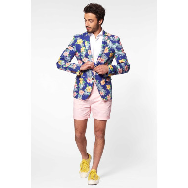 OPPOSUITS Marynarka męska kolorowa, FLOWERS, wesoła, kwiaty, tropikalna