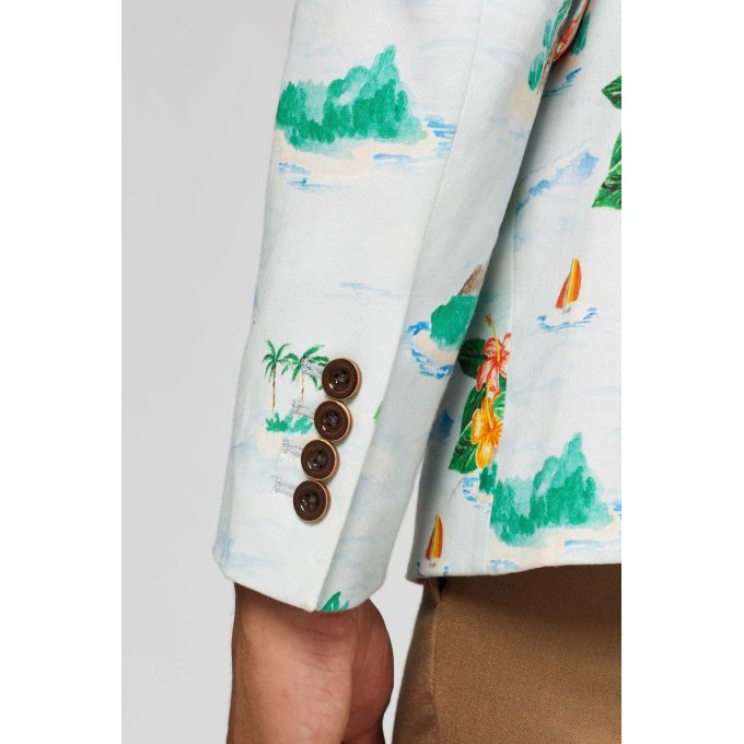 OPPOSUITS Marynarka męska kolorowa, HAWAJE, kwiaty, palmy, kolorowa podszewka | Sklep GriShop.eu | Marynarki
