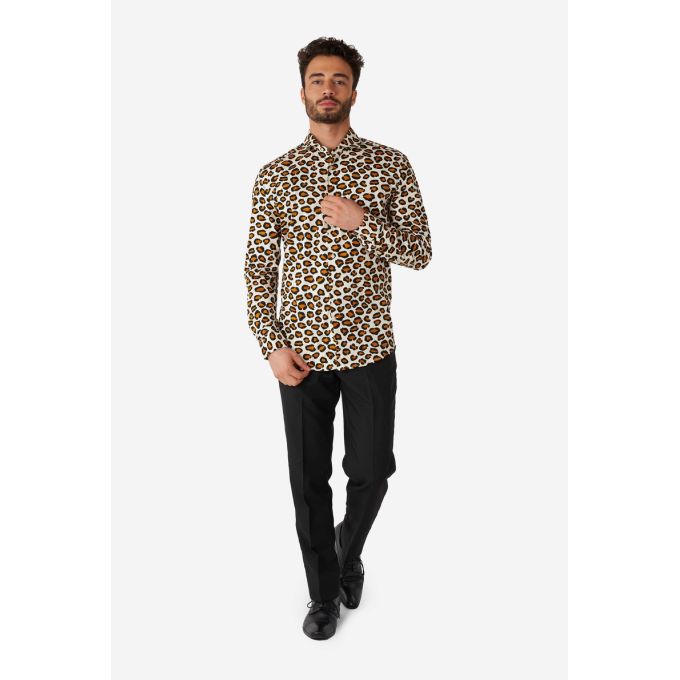 OPPOSUITS Koszula męska, beżowa, THE JAG, pantera, imprezowa | Sklep GriShop.eu | Koszule