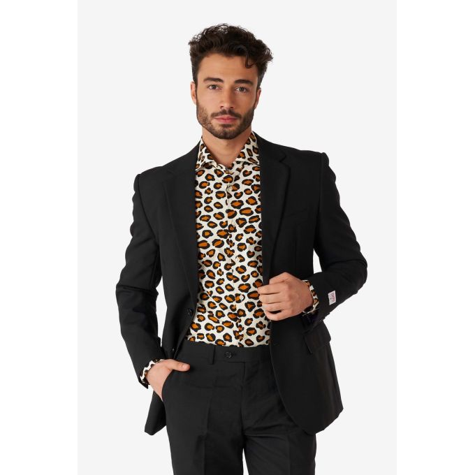 OPPOSUITS Koszula męska, beżowa, THE JAG, pantera, imprezowa | Sklep GriShop.eu | Koszule