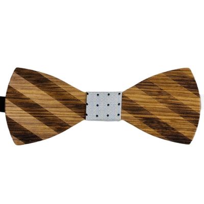 MASSILIANO SERGIO zestaw MS3 elegancka mucha muszka drewniana + poszetka | Sklep GriShop.eu | Muszki