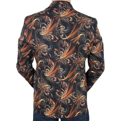 MARCO MILANO Marynarka męska C24 czarna, złota, elegancka, glamour, imprezowa | Sklep GriShop.eu | Marynarki