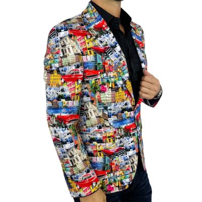 MARCO MILANO Marynarka męska M04 kolorowa, Cuba, auta, miasto, casual | Sklep GriShop.eu | Marynarki