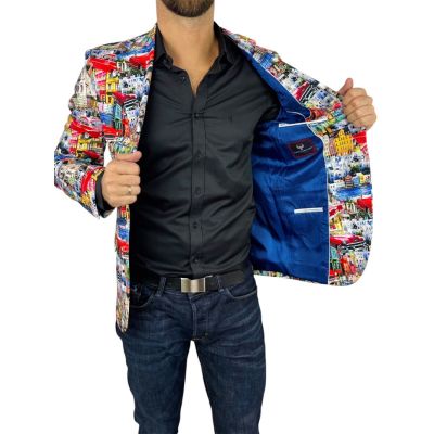MARCO MILANO Marynarka męska M04 kolorowa, Cuba, auta, miasto, casual | Sklep GriShop.eu | Marynarki