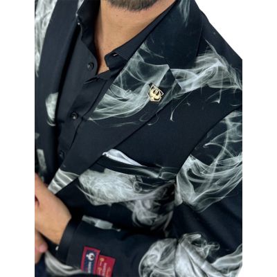 MARCO MILANO Marynarka męska C27 czarna, elegancka, biały dym | Sklep GriShop.eu | Marynarki