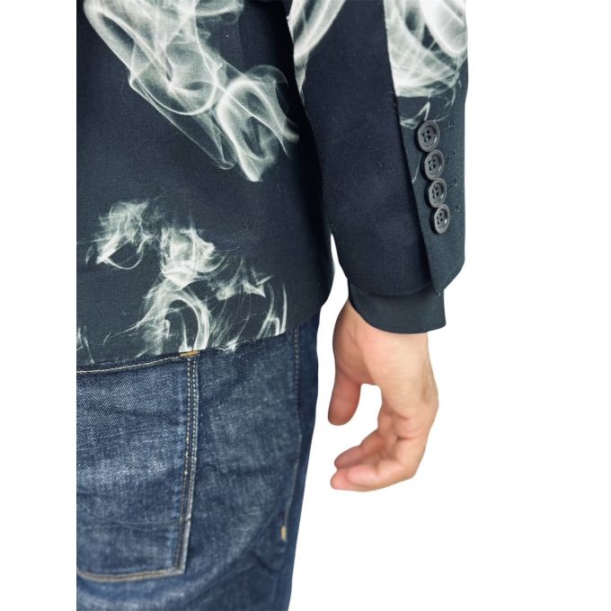 MARCO MILANO Marynarka męska C27 czarna, elegancka, biały dym | Sklep GriShop.eu | Marynarki