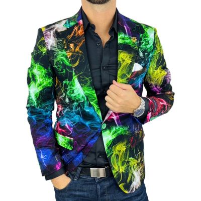 MARCO MILANO Marynarka męska C28 kolorowa, dymy, NEON, wesoła, imprezowa | Sklep GriShop.eu | Marynarki