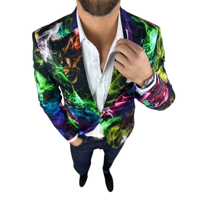 MARCO MILANO Marynarka męska C28 kolorowa, dymy, NEON, wesoła, imprezowa | Sklep GriShop.eu | Marynarki