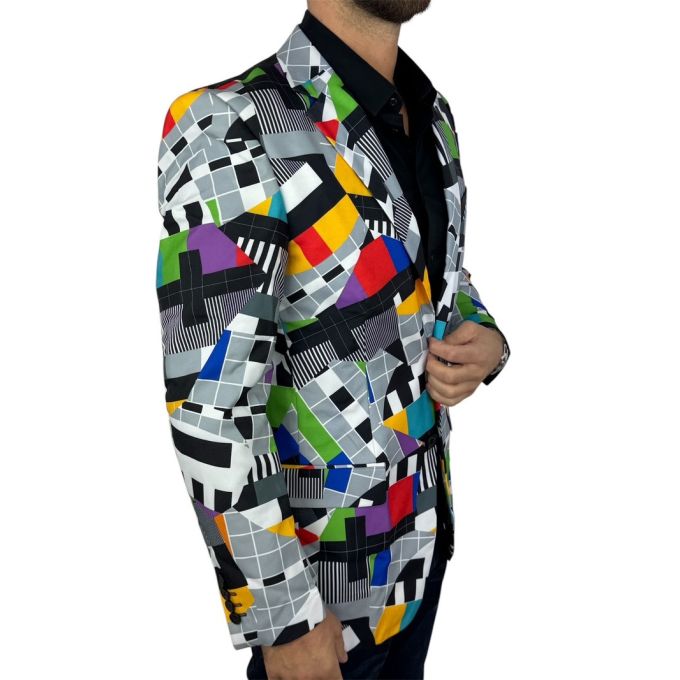 OPPOSUITS Marynarka męska kolorowa, telewizyjny wzór, TV, casual, zakończenie programu | Sklep GriShop.eu | Marynarki