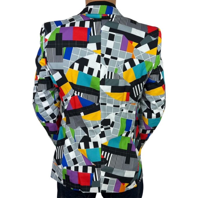 OPPOSUITS Marynarka męska kolorowa, telewizyjny wzór, TV, casual, zakończenie programu | Sklep GriShop.eu | Marynarki