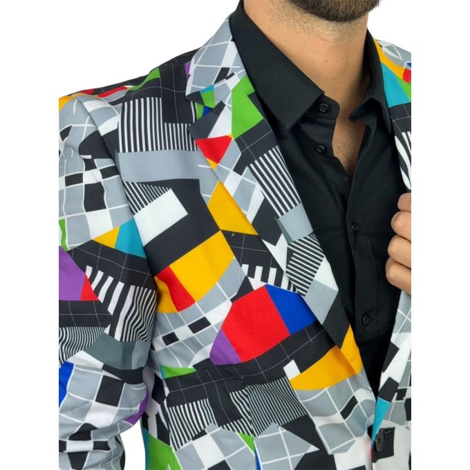 OPPOSUITS Marynarka męska kolorowa, telewizyjny wzór, TV, casual, zakończenie programu | Sklep GriShop.eu | Marynarki