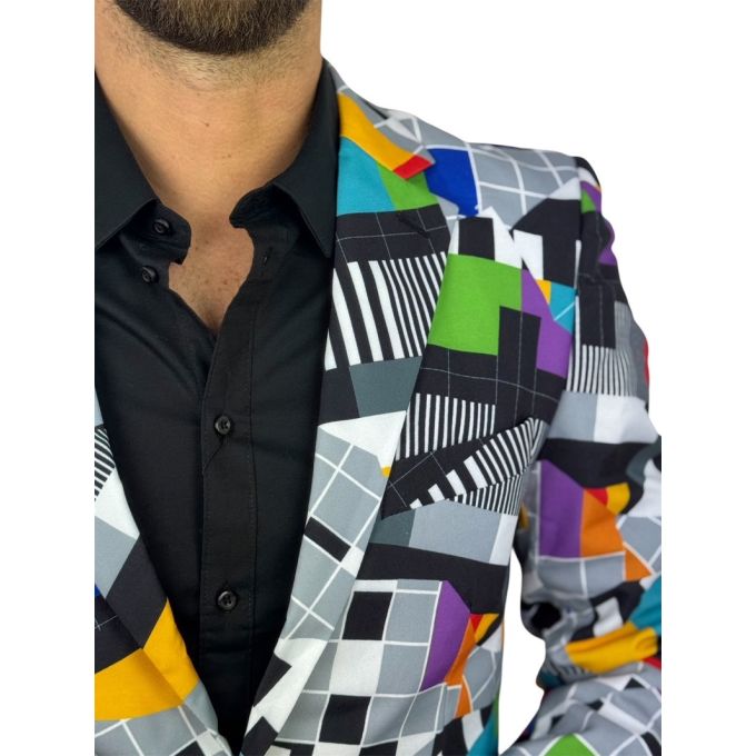 OPPOSUITS Marynarka męska kolorowa, telewizyjny wzór, TV, casual, zakończenie programu | Sklep GriShop.eu | Marynarki