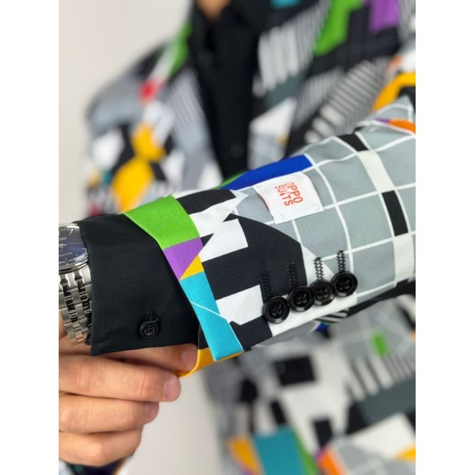 OPPOSUITS Marynarka męska kolorowa, telewizyjny wzór, TV, casual, zakończenie programu | Sklep GriShop.eu | Marynarki