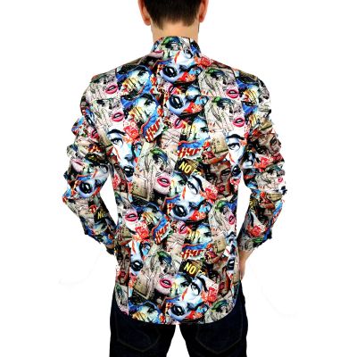 DANIEL BESSI Koszula męska fb072 moda, GAZETA, style, kobieta, kolorowa | Sklep GriShop.eu | Koszule