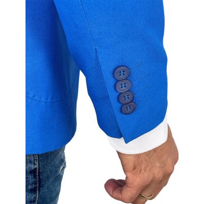 MARCO MILANO Marynarka męska C31 niebieska, gładka, casual | Sklep GriShop.eu | Marynarki