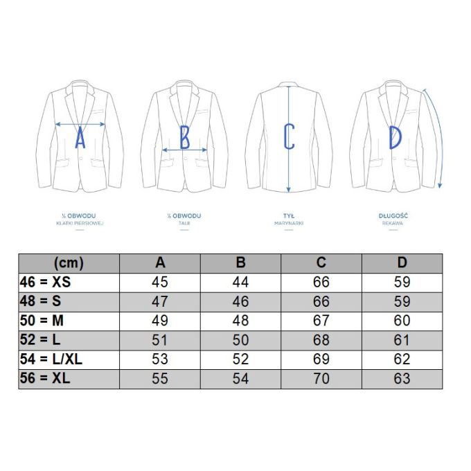 MARCO MILANO Marynarka męska C31 niebieska, gładka, casual | Sklep GriShop.eu | Marynarki