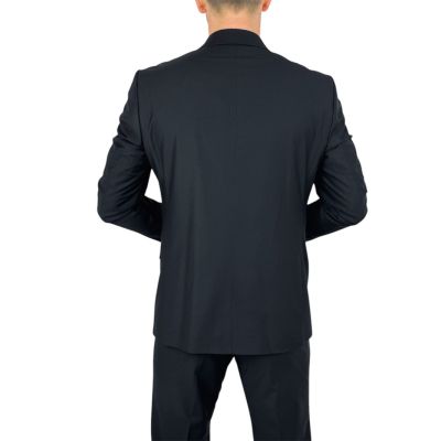 GIOVANNI PERA Garnitur MB01 czarny, ekskluzywny, sceniczny, ozdobne klapy - srebrne , czarne, dla Pana Młodego i nie tylko | Skl