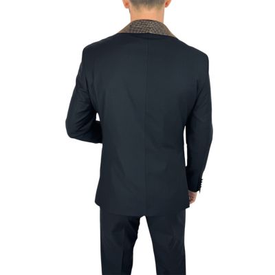 GIOVANNI PERA Garnitur MB04 czarny, ekskluzywny, sceniczny, ozdobne klapy - złote | Sklep GriShop.eu | Garnitury