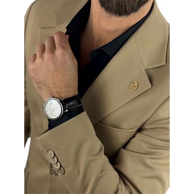 GIOVANNI PERA Marynarka MB09 beżowa, gładka, sportowa, elastyczna, na co dzień i nie tylko | Sklep GriShop.eu | Marynarki