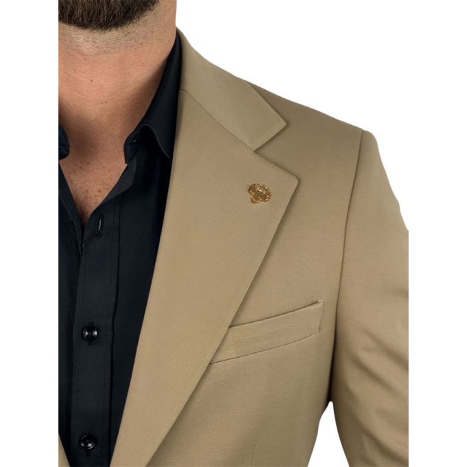 GIOVANNI PERA Marynarka MB09 beżowa, gładka, sportowa, elastyczna, na co dzień i nie tylko | Sklep GriShop.eu | Marynarki