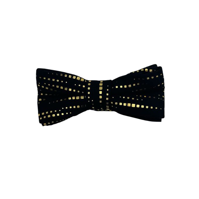 GIOVANNI PERA elegancka mucha muszka czarno złota D42 | Sklep GriShop.eu | Muszki