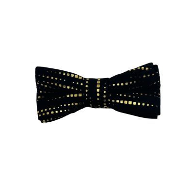 GIOVANNI PERA elegancka mucha muszka czarno złota D42 | Sklep GriShop.eu | Muszki