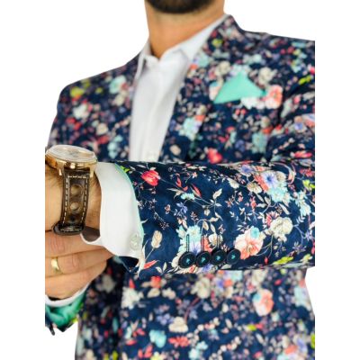 GIOVANNI PERA Marynarka męska D636 kwiaty, kolorowa, wesoła | Sklep GriShop.eu | Marynarki