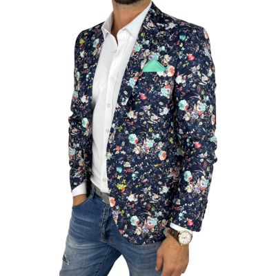 GIOVANNI PERA Marynarka męska D636 kwiaty, kolorowa, wesoła | Sklep GriShop.eu | Marynarki