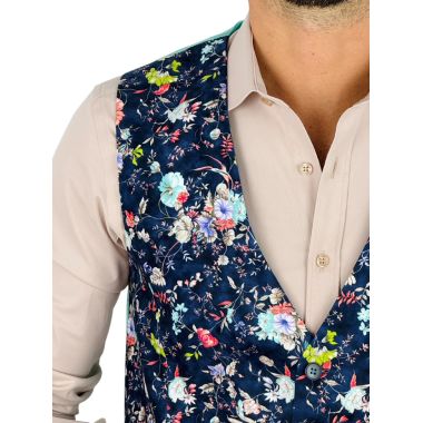 GIOVANNI PERA bezrękawnik, kamizelka męska D636 Kolorowa, Wesoła, kwiaty | Sklep GriShop.eu | Kamizelki 2