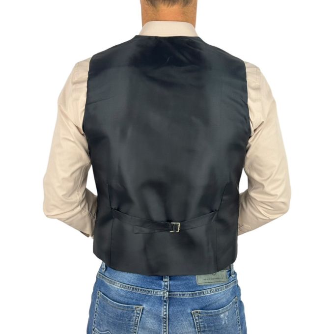 GIOVANNI PERA bezrękawnik, kamizelka męska D634 czarna, złota, elegancka, GLAM | Sklep GriShop.eu | Kamizelki