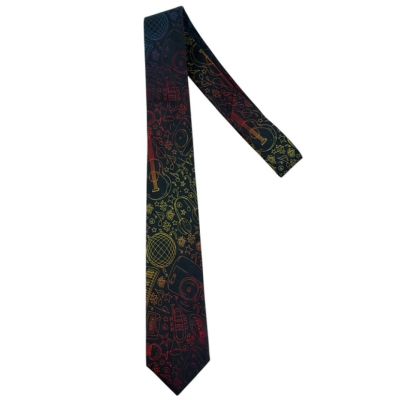GIOVANNI PERA elegancki krawat D633 Kolorowy, muzyczny, instrumenty | Sklep GriShop.eu | Krawaty