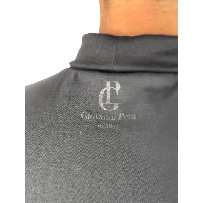 GIOVANNI PERA golf męski czarny LGP2 dopasowany, gładki, elastyczny | Sklep GriShop.eu | Koszulki