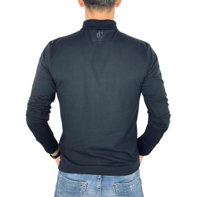 GIOVANNI PERA golf męski czarny LGP2 dopasowany, gładki, elastyczny | Sklep GriShop.eu | Koszulki