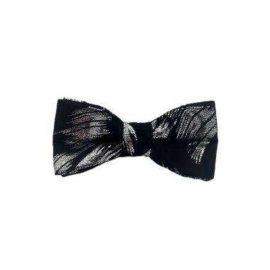 GIOVANNI PERA elegancka mucha muszka czarno srebrna D45 | Sklep GriShop.eu | Muszki