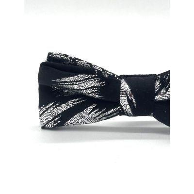 GIOVANNI PERA elegancka mucha muszka czarno srebrna D45 | Sklep GriShop.eu | Muszki