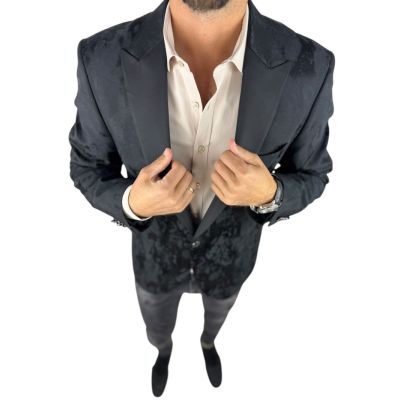 GIOVANNI PERA Marynarka GR5 czarna, ekskluzywna, sceniczna, cieniowana, dla Pana Mlodego i nie tylko | Sklep GriShop.eu | Maryna