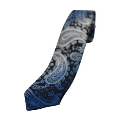 MARCO MILANO zestaw ZKP5 mucha muszka + poszetka kolorowy paisley, niebieski, srebrny | Sklep GriShop.eu | Krawaty