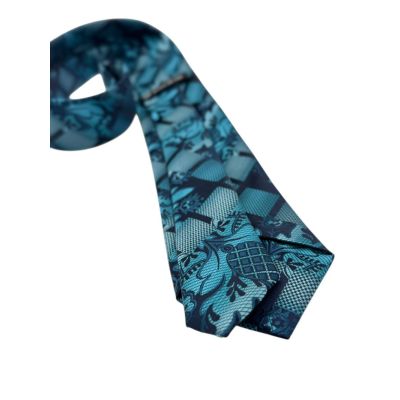 MARCO MILANO zestaw ZKP8 mucha muszka + poszetka turkusowy, granatowy | Sklep GriShop.eu | Krawaty