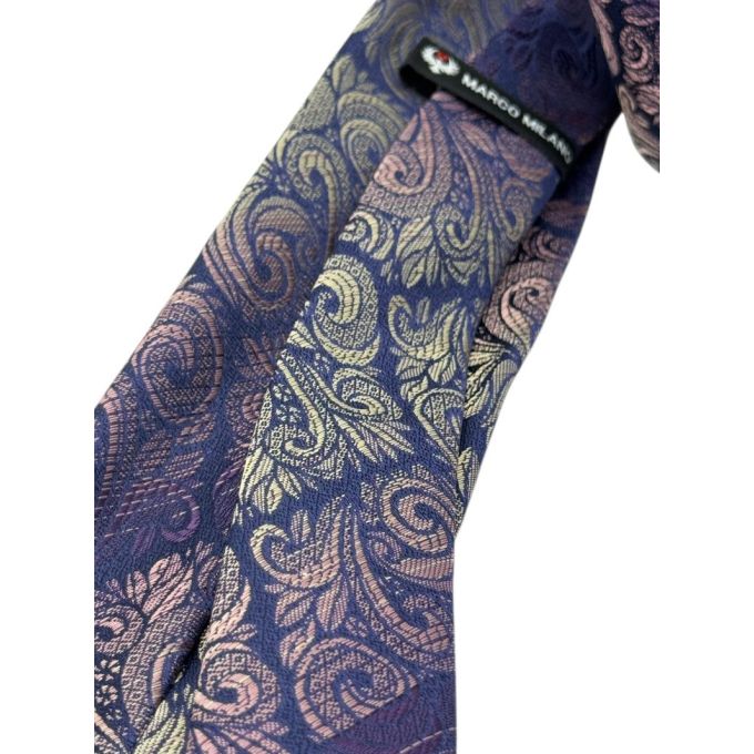 MARCO MILANO zestaw ZKP9 mucha muszka + poszetka turkusowy, granatowy | Sklep GriShop.eu | Krawaty