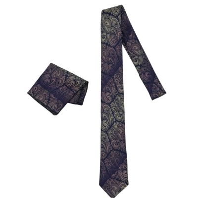 MARCO MILANO zestaw ZKP9 mucha muszka + poszetka turkusowy, granatowy | Sklep GriShop.eu | Krawaty