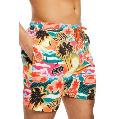 OPPOSUITS Spodenki, Szorty kąpielowe męskie, ALOHA, plaża, kolorowe, wesołe | Sklep GriShop.eu | Spodnie