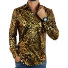 OPPOSUITS Koszula męska złoto-czarna, połysk, blask, imprezowa, gwiazdy | Sklep GriShop.eu | Koszule