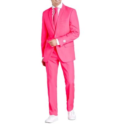 OPPOSUITS Garnitur męski z krawatem, kolorowy, różowy - NEON, gładki | Sklep GriShop.eu | Garnitury