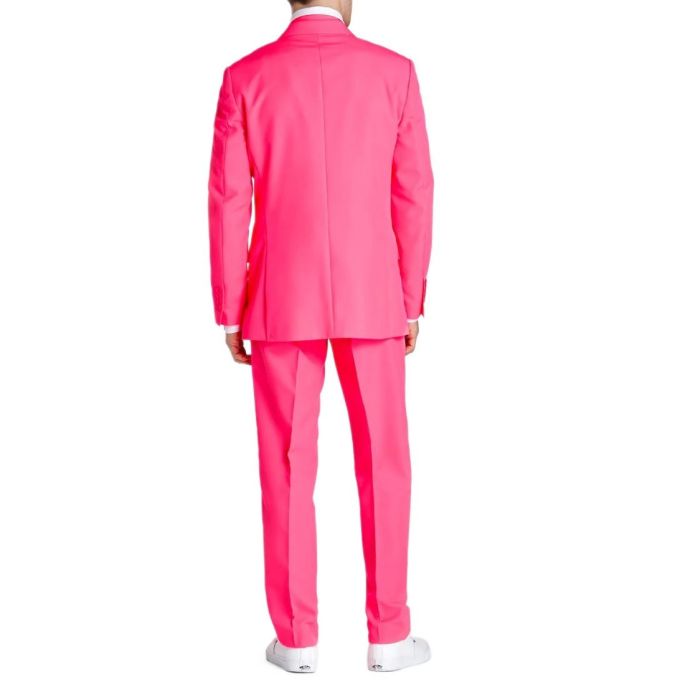 OPPOSUITS Garnitur męski z krawatem, kolorowy, różowy - NEON, gładki | Sklep GriShop.eu | Garnitury